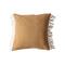 Hello Honey® 20" Mustard Soft Cotton Pillow with Fringe